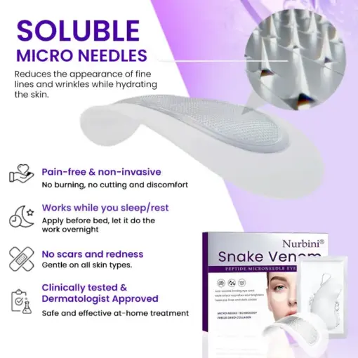 Nurbini® Snake Venom Peptide Microneedle Eye Patch