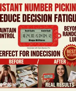 Nurbini®AI Lottery Picker - Double Your Winning Odds(1-Click Number Picking Analyzes Historical Data Portable Keychain Design)
